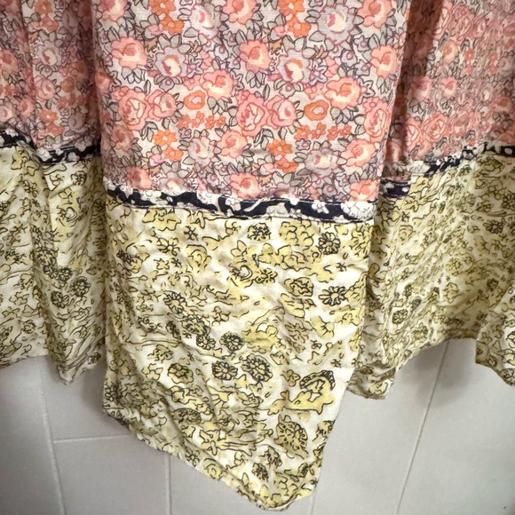 Anthropologie Current Air Sleeveless Linen Floral Midi Dress Cottagecore Boho M - Picture 5 of 9